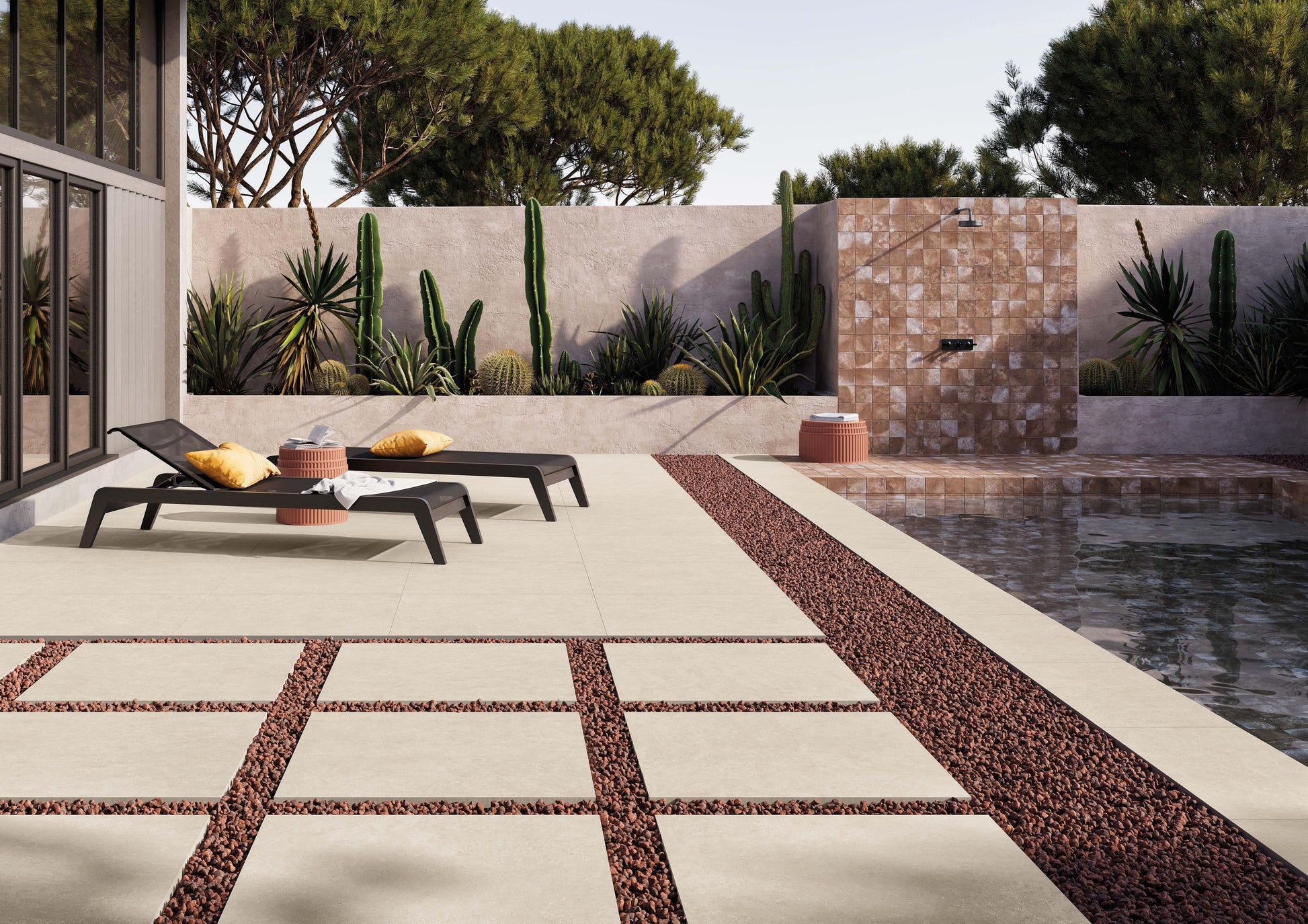 Terrastegel Acron Ivory 90x90 rett 20mm