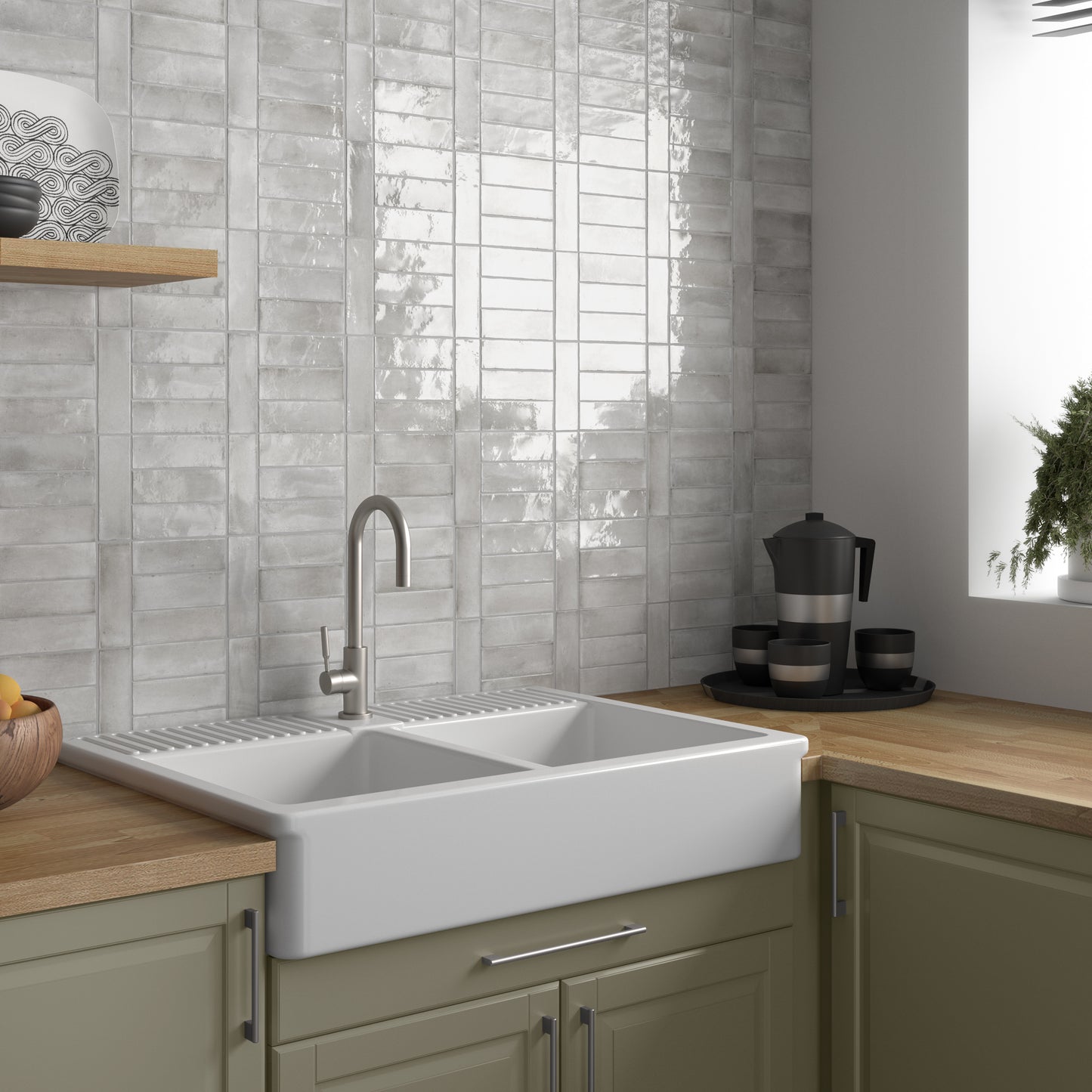 Premium Koko Amber Grey 5x15 glans - WDtegels