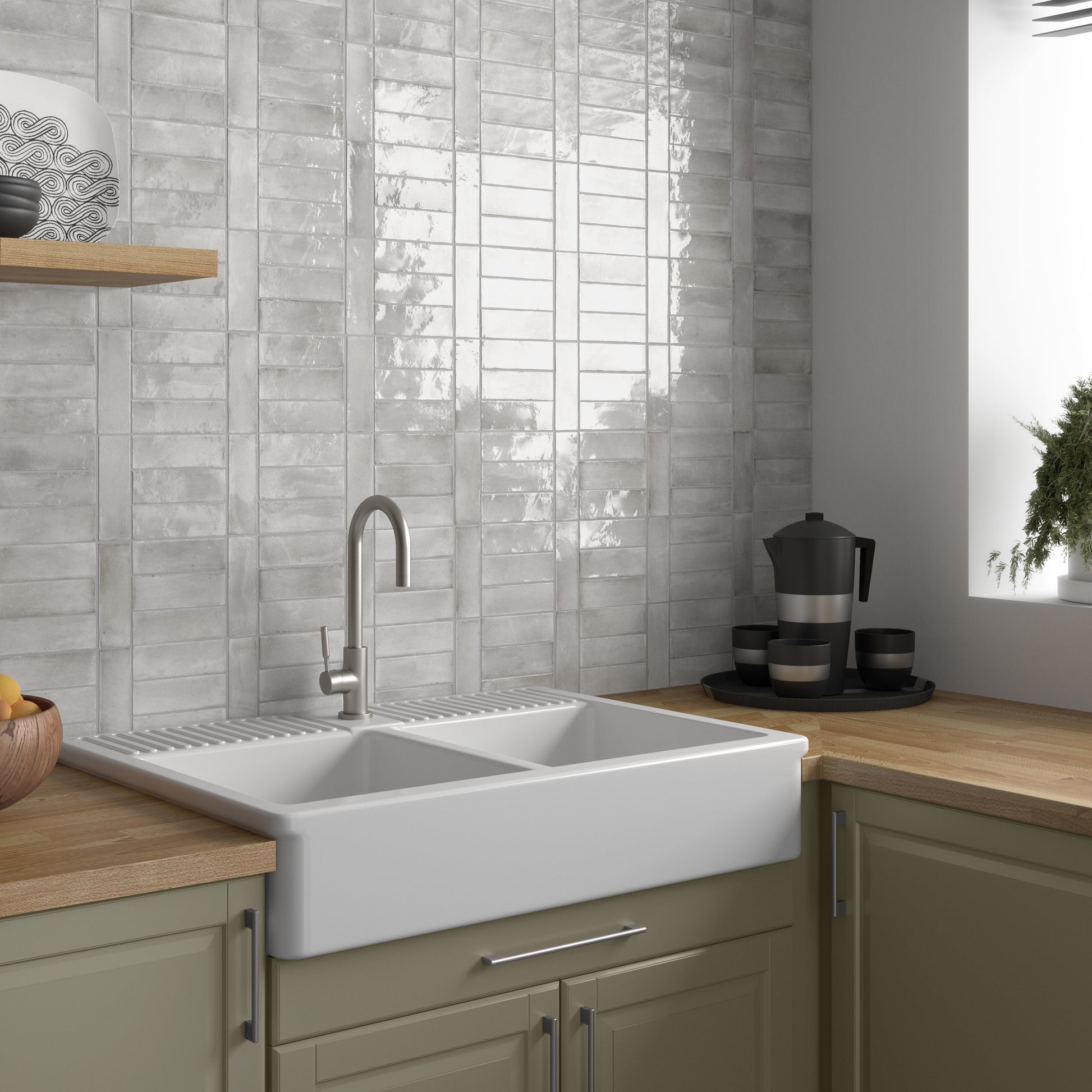 Premium Koko Amber Grey 5x15 glans - WDtegels