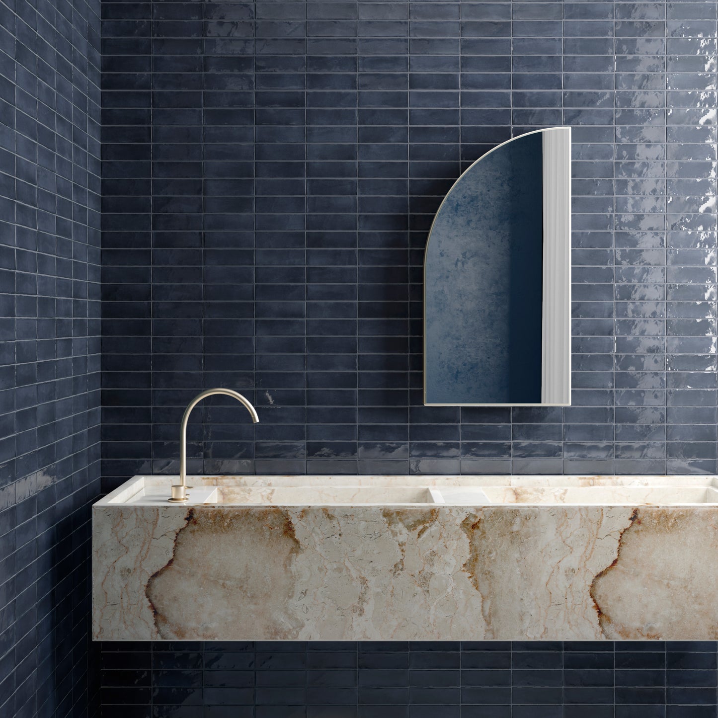Premium Koko Blue Night 5x15 glans - WDtegels