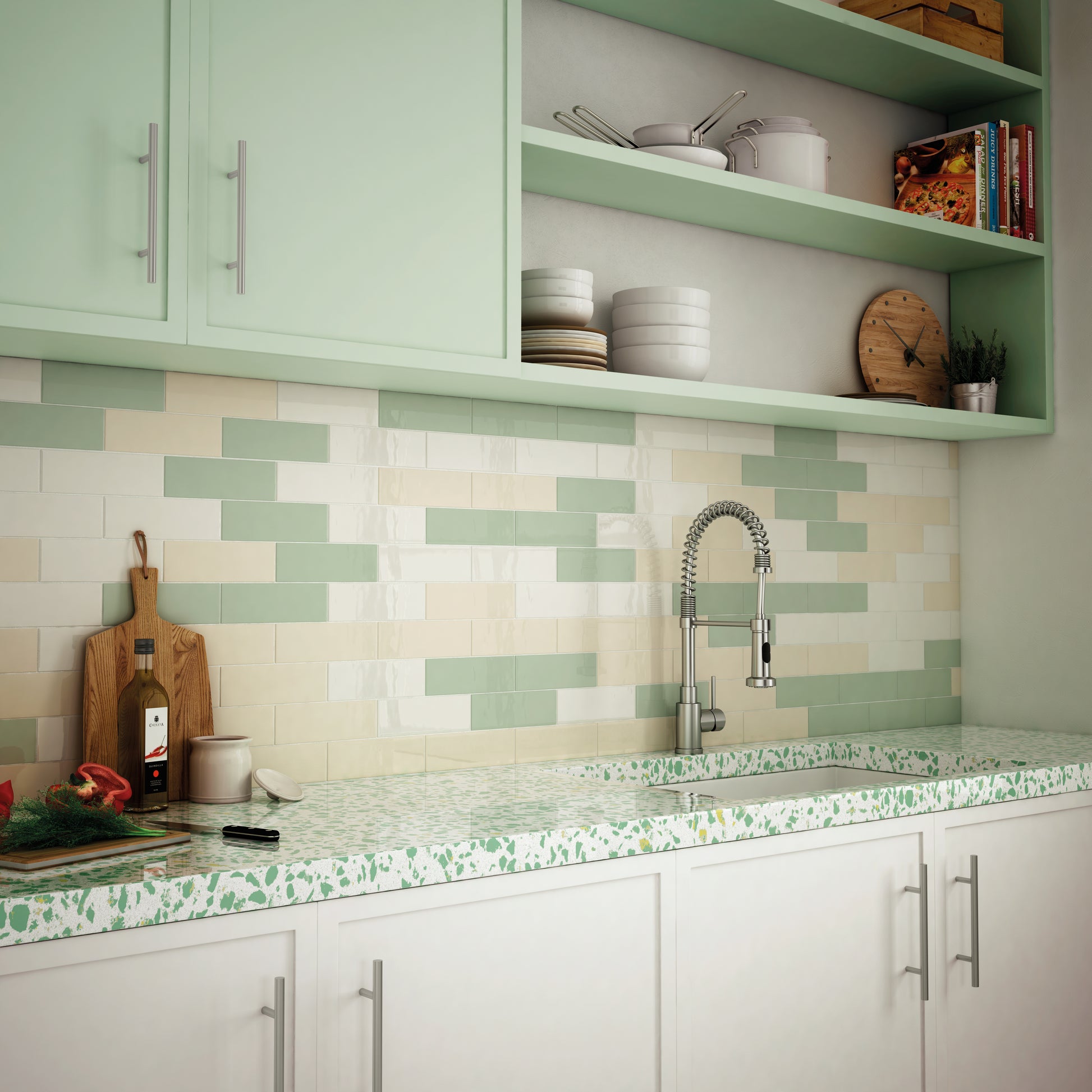 Premium Countri Mist Green 6,5x20 glans - WDtegels
