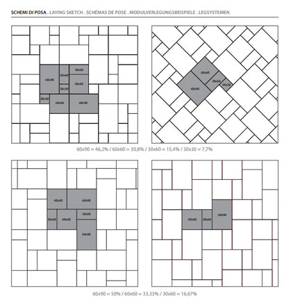 Chantilly Melange Nuit 60x60 chip - WDtegels