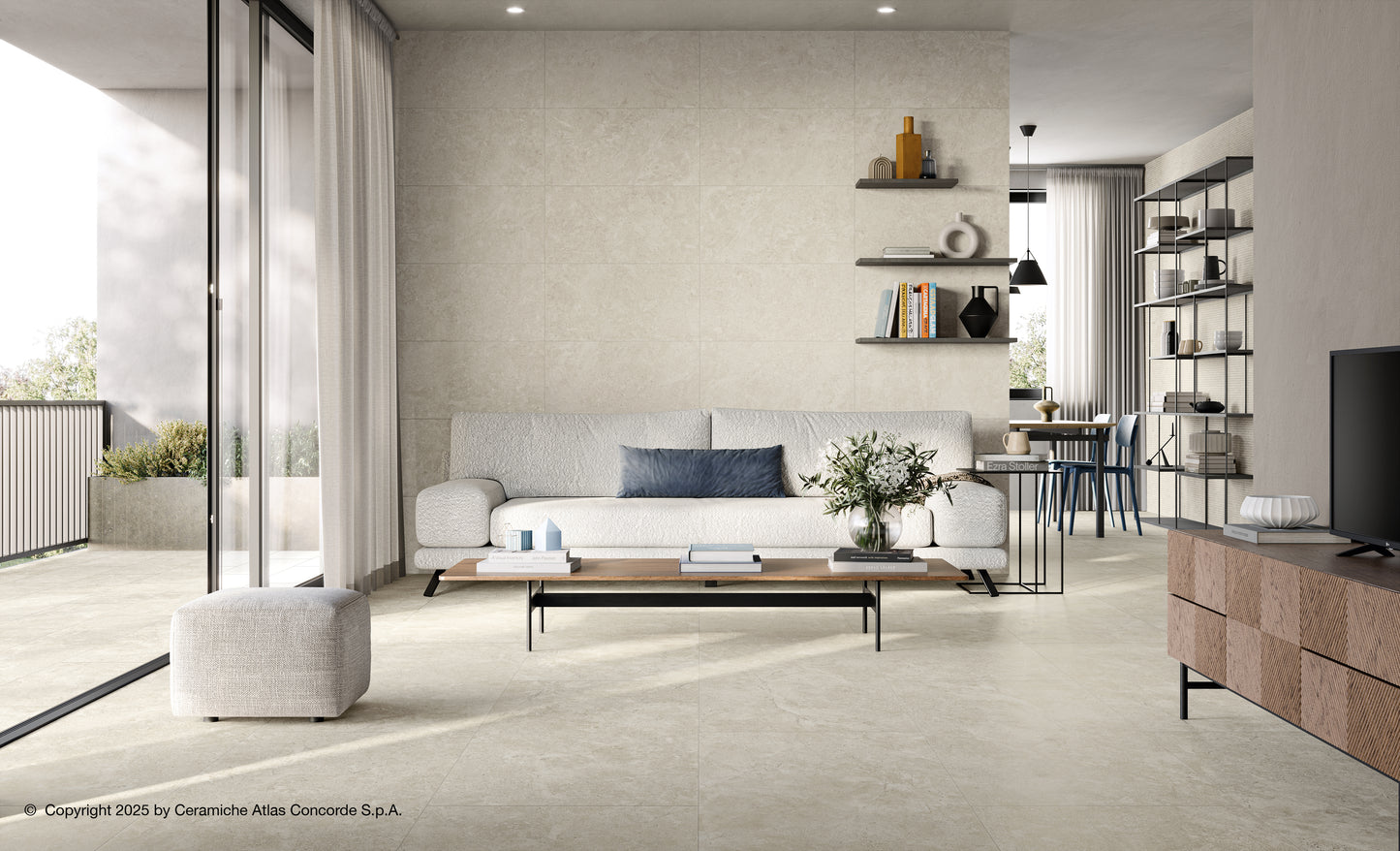 Vloertegel Duolith Wool 60x60 anti-slip rett - WDtegels