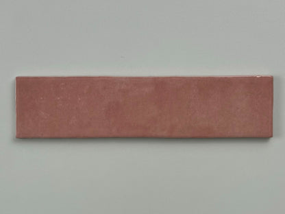 Azulejos de tendencia rosa brillo 6x24,6