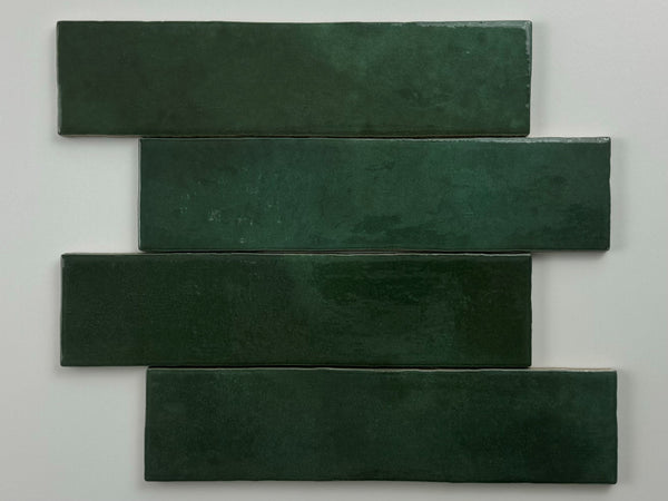 Trend tegels donker groen glans 6x24,6