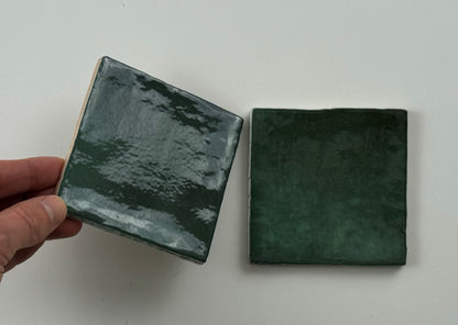 Trend tegels donker groen glans 10x10 - WDtegels