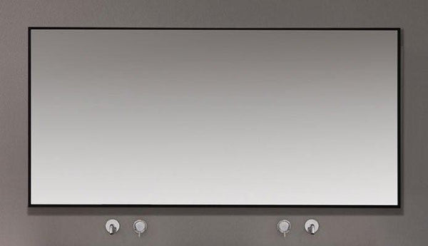 Reno omlijsting aluminium zwarte spiegel 120x60