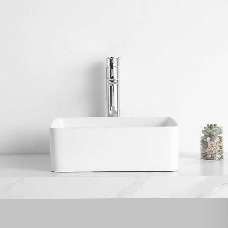 Lavabo de cerámica blanco 38x38x13cm