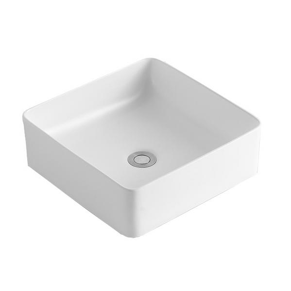 Lavabo de cerámica blanco 38x38x13cm
