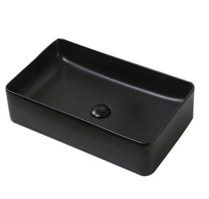 Lorens Rectangular Washbasin 60x34x11cm Matte Black