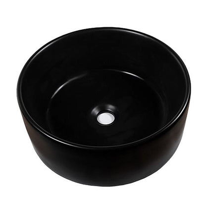 Lavabo cilíndrico Lorens 40x40x15cm Negro Mate