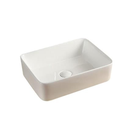 Lavabo Sobre encimera Rectángulo Blanco 48x37x13cm