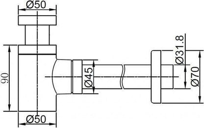 Wastafel sifon mat Zwart - WDtegels