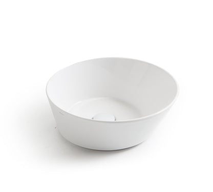 Lavabo de diseño Mees redondo blanco mate