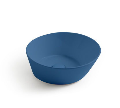 Lavabo de diseño Mees redondo azul mate