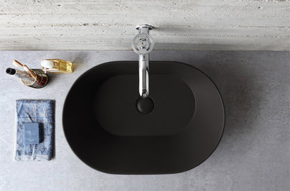 Mees design waskom ovaal mat zwart