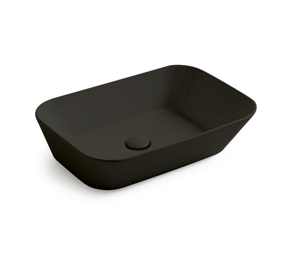 Lavabo de diseño Mees rectangular negro mate