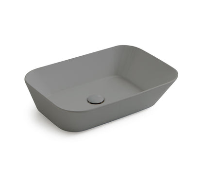 Lavabo de diseño Mees rectangular gris mate
