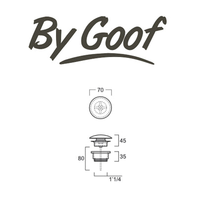 Mees ceramic clickwaste matt black