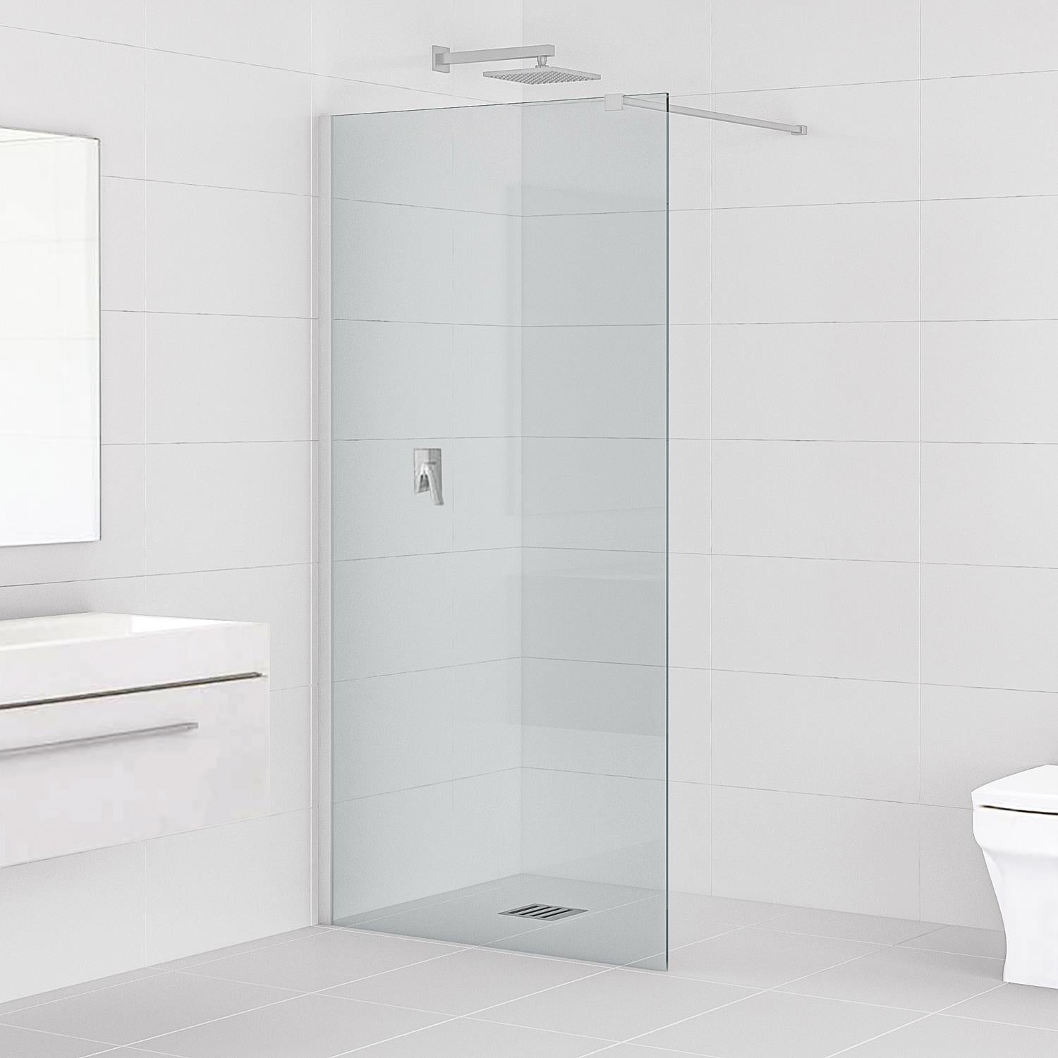 Inloopdouche Luca 90x200cm Antikalk Helder Glas Chroom - WDtegels