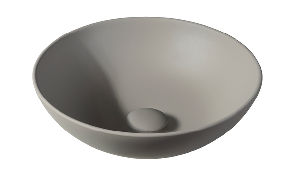 Solid surface washbasin Sanne greige