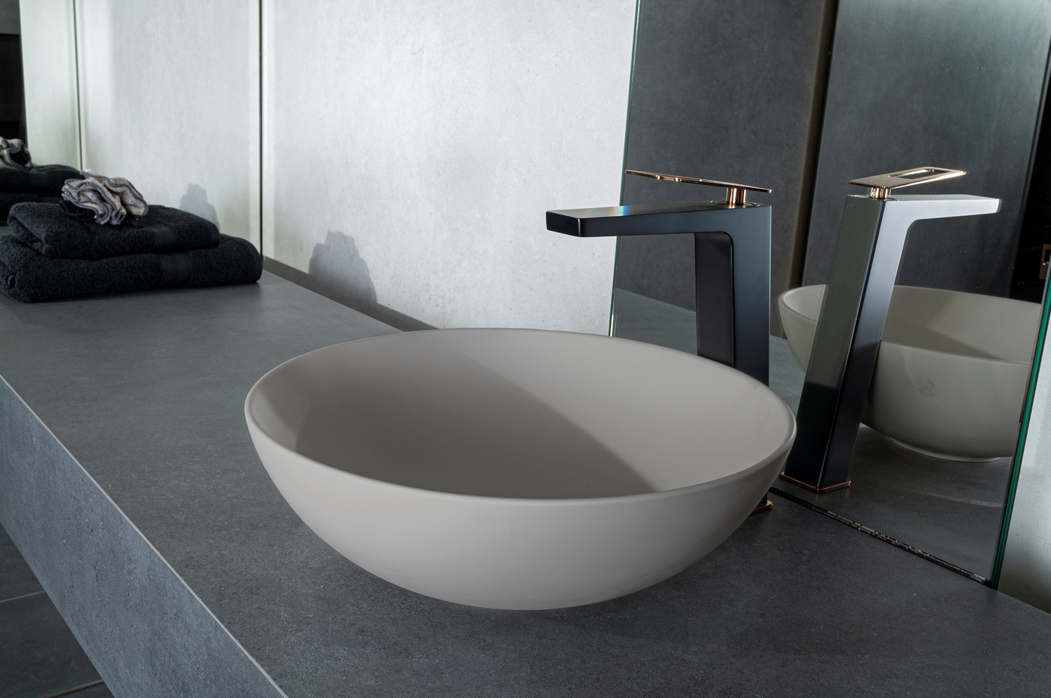 Solid surface waskom Sanne greige - WDtegels