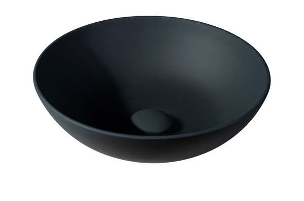 Solid surface washbasin Sanne anthracite