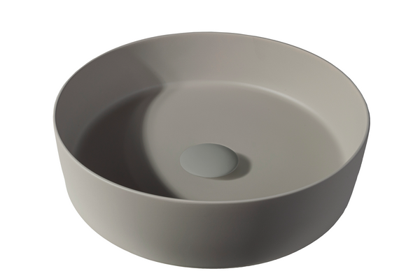Solid surface waskom Tess | 39x39x10,8cm | Greige