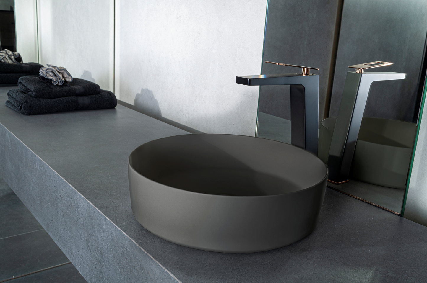 Solid surface waskom Tess grijs - WDtegels