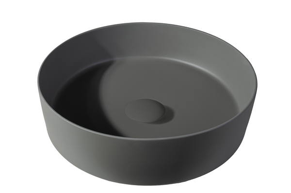 Solid surface waskom Tess | 39x39x10,8cm | Grijs