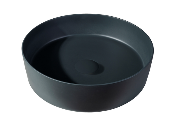Solid surface washbasin Tess anthracite