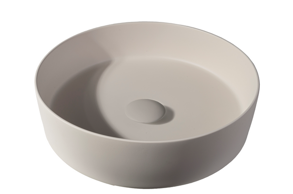 Solid surface waskom Tess | 39x39x10,8cm | Beige