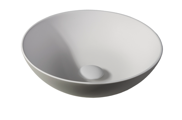 Solid surface washbasin Sanne greige EXT