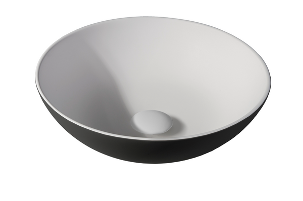 Solid surface washbasin Sanne anthracite EXT