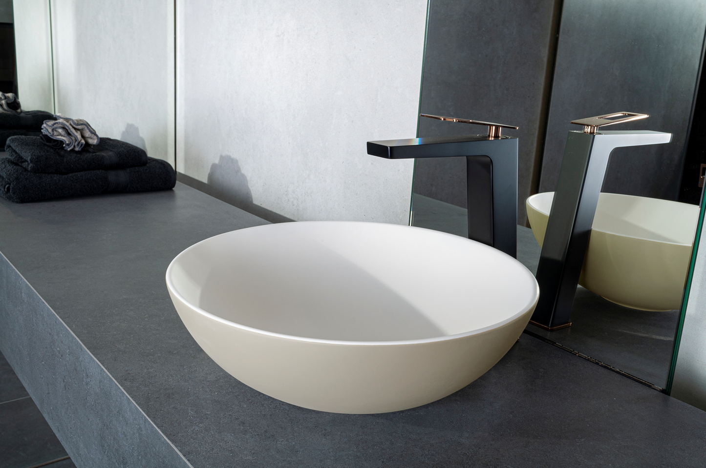 Solid surface waskom Sanne beige EXT - WDtegels