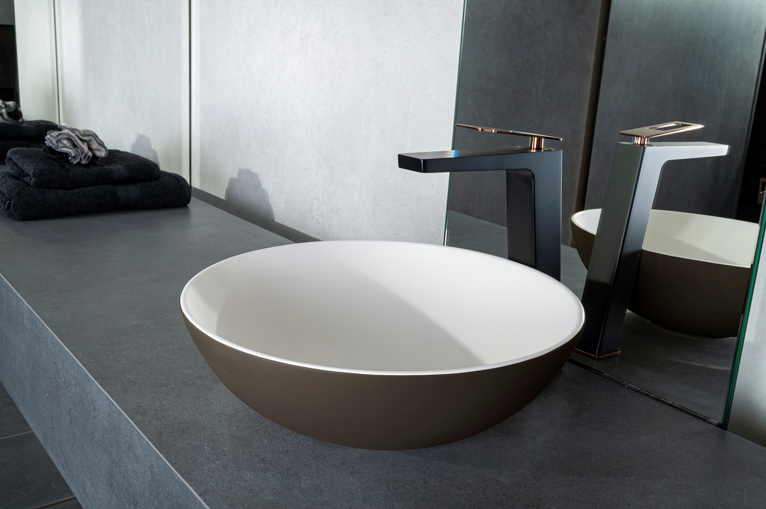 Solid surface waskom Sanne moka EXT - WDtegels