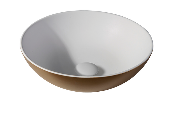 Solid surface washbasin Sanne gold EXT