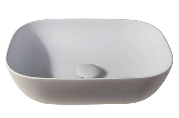 Solid surface waskom Maud | 46x34x12,2cm | Beige EXT