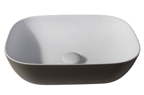 Solid surface wash basin Maud moka EXT