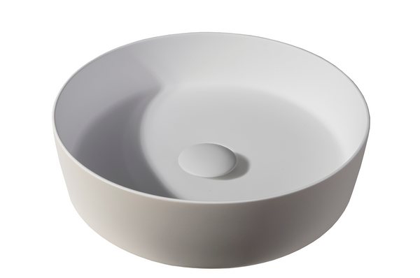 Solid surface waskom Tess | 39x39x10,8cm | Beige EXT