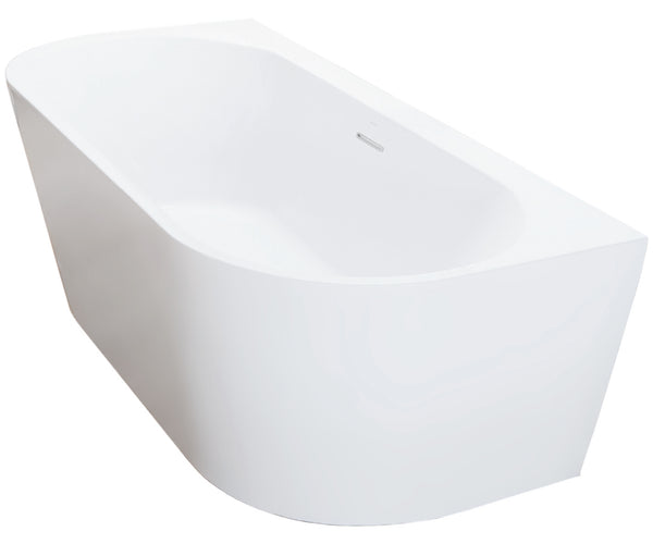 Bañera adosada Juul, blanco mate