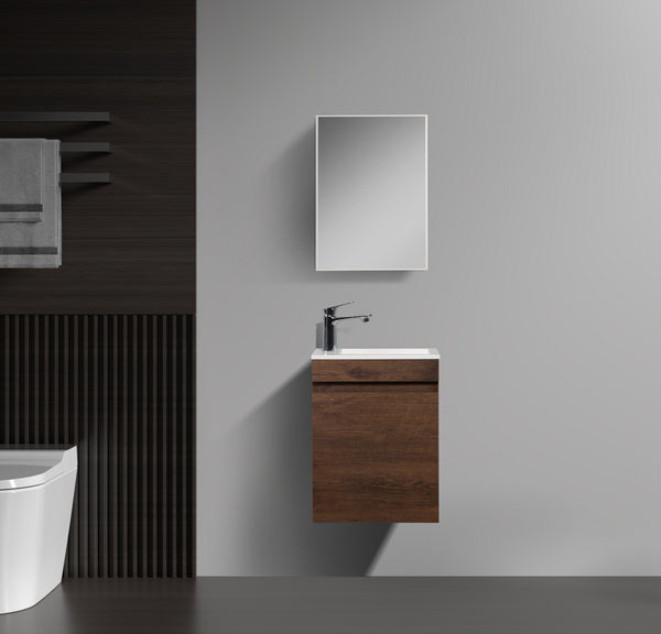 Fountain cabinet Tieme matt dark oak