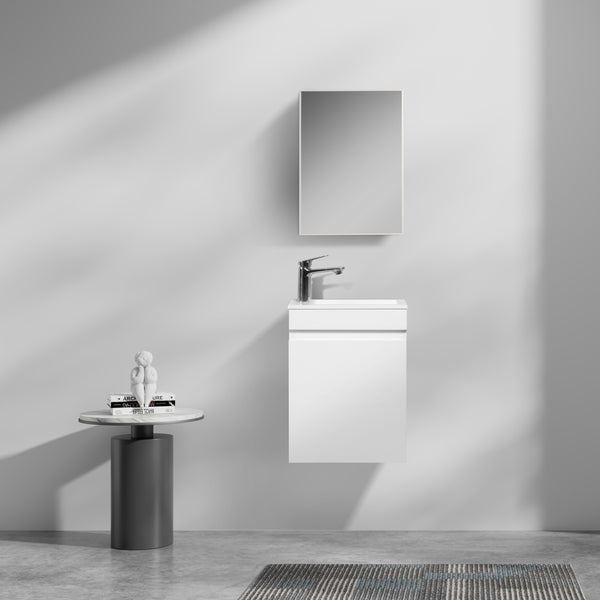 Mueble para fuente Tieme blanco de alto brillo