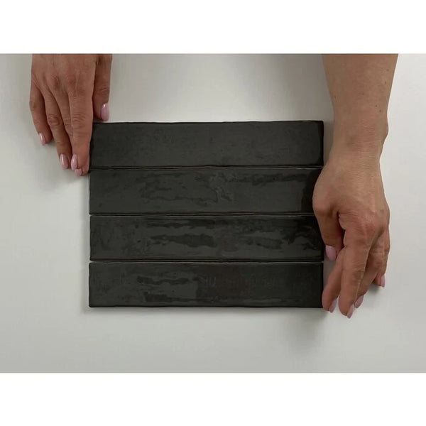 Kalon Anthracite wandtegel 5x25 glans
