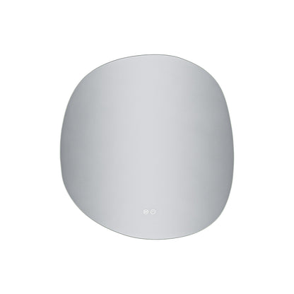 Aloni Pebble organische badkamerspiegel 80x85cm met dimbare LED-verlichting