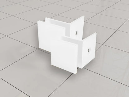 Less walk-in shower 90 x 200 cm Nano clear glass/matt white Wiesbaden