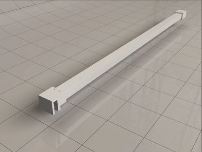 Less inloopdouche 100 x 200 cm nano helder glas/mat wit Wiesbaden