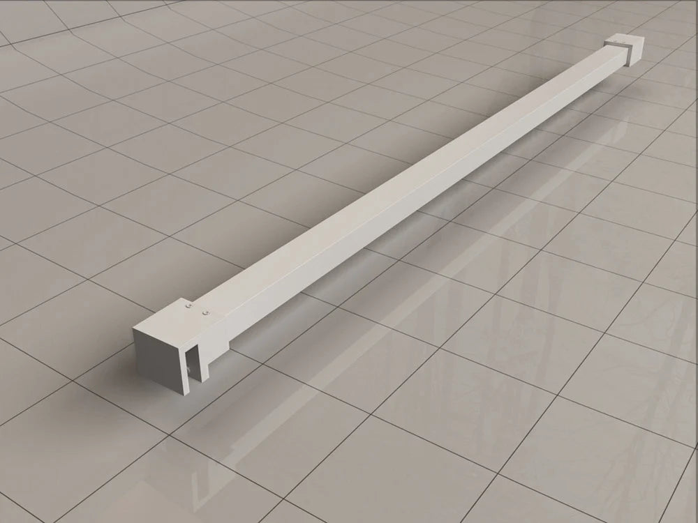 Less walk-in shower 60 x 200 cm Nano clear glass/matt white Wiesbaden