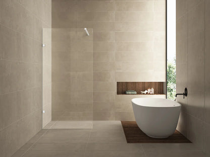 Less walk-in shower 50 x 200 cm Nano clear glass/matt white Wiesbaden