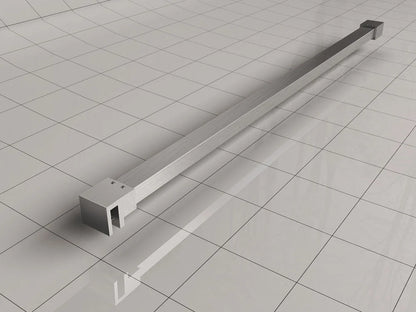 Less walk-in shower 120 x 200 cm nano clear glass/brushed steel Wiesbaden